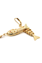 Load image into Gallery viewer, Medium Articulated Gold Fish Earrings