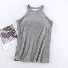 Load image into Gallery viewer, Basic Halter Top with built-in bra tank top