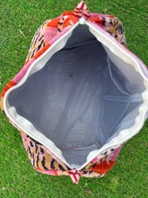 Load image into Gallery viewer, Large Velvet Tiger Zip Toiletry Bag