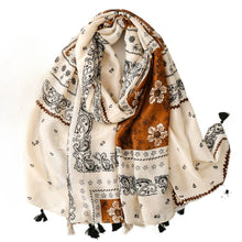 Load image into Gallery viewer, Scarvii - Paisley Pattern Fringed Scarf