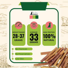 Load image into Gallery viewer, All-Natural Beef Bully Stick Treats - 6" Thick (25/Bag)