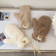 Load image into Gallery viewer, Teddy Bear Fleece Mittens - Gloves