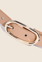 Load image into Gallery viewer, Long Oval Buckle Genuine Leather Belt