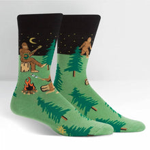 Load image into Gallery viewer, Men&#39;s Crew Sock: Sasquatch Camp Out