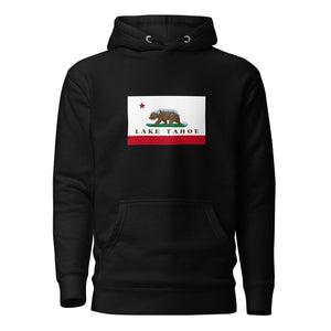 Unisex Hoodie CA Flag with Bear - Lake Tahoe