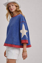 Load image into Gallery viewer, Vintage Wash Star Crop Top