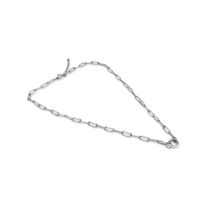 Paperclip Charm Necklace 18k gold PVD