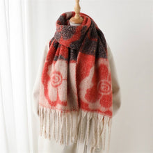 Load image into Gallery viewer, Vera Vintage-Inspired Cozy Floral Wrap Scarf