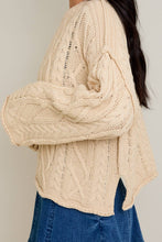 Load image into Gallery viewer, DARCY OVERSIZED CABLE KNIT SWEATER