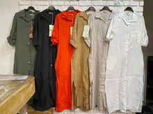 Load image into Gallery viewer, Long Italian LinenShirt Dress - 100% linen