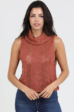 Load image into Gallery viewer, COWL NECK SLEEVELESS SWEATER TOP