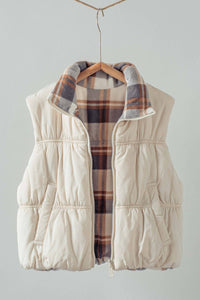 Reversible Cropped Puffer Vest