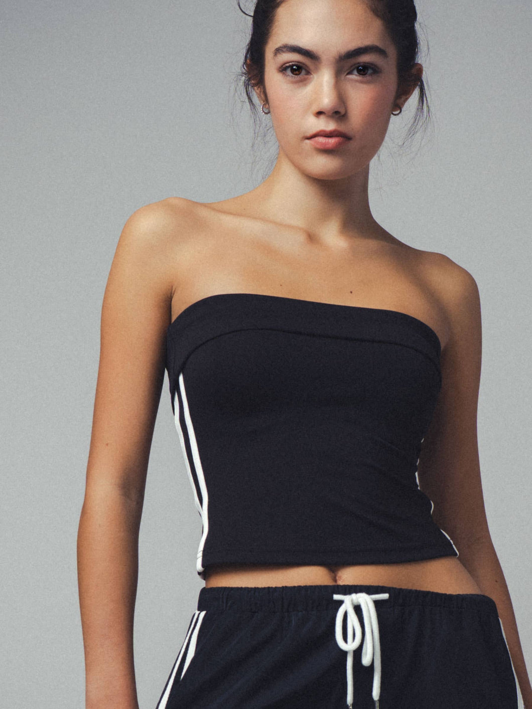 Side Stripe Strapless Tube Top