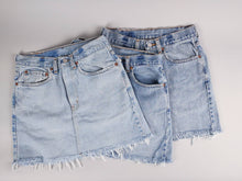 Load image into Gallery viewer, Upcycled Denim Mini-Skirt