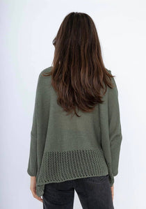 Bizou Asymmetrical Cotton Sweater - France