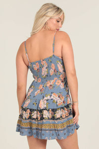 PEACH TWIST FRONT CUT OUT SUNDRESS