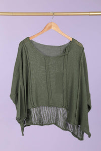 Bizou Asymmetrical Cotton Sweater - France