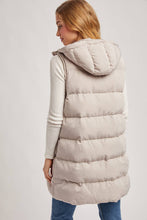 Load image into Gallery viewer, GIGI HOODED LONGLINE PUFFER VEST