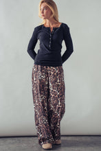 Load image into Gallery viewer, Chocolate Henley Long Sleeve Top
