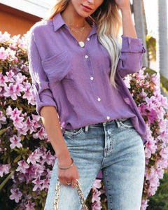 Summer Pocket Button Down Shirt