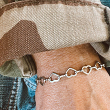 Load image into Gallery viewer, Stainless Steel Heart Chain Bracelet