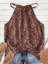 Load image into Gallery viewer, Boho Ditsy Floral Halter Neck Camisole Summer Tank Top