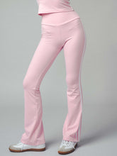 Load image into Gallery viewer, High-Waist Side Stripe Flared Pants