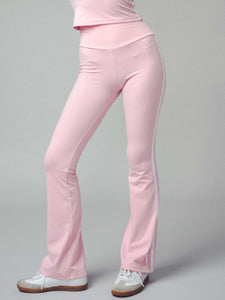 High-Waist Side Stripe Flared Pants