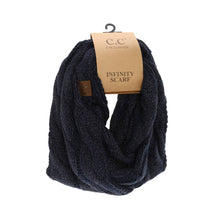 Load image into Gallery viewer, Metallic Cable Knit CC Infinity Scarf SF800MET