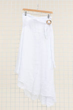 Load image into Gallery viewer, Italian Linen Wrap Skirt with Buckle Loop