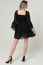 Load image into Gallery viewer, Sheer Long Sleeve Black Dress