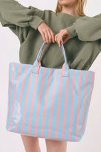 Load image into Gallery viewer, Glossy Striped Tote Bag
