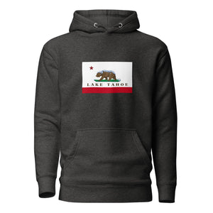 Unisex Hoodie CA Flag with Bear - Lake Tahoe