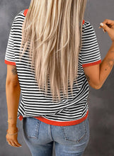 Load image into Gallery viewer, Tilly Striped Short Sleeve Knit Sweater