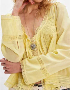 Lacy Boho Blouse Top