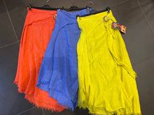 Load image into Gallery viewer, Italian Linen Wrap Skirt with Buckle Loop