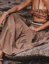 Load image into Gallery viewer, Boho Cargo Pocket Maxi Skirt