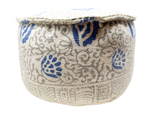 Round Pouf/Ottoman/Stool-Cotton Canvas