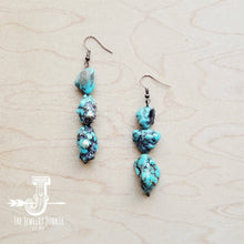 Load image into Gallery viewer, Chunky Beaded Turquoise Stone Earrings
