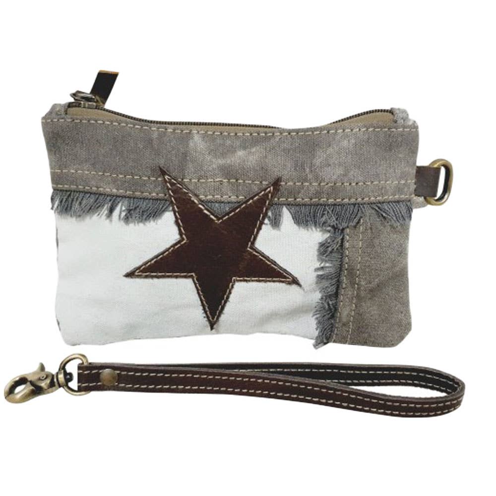 Wristlet/Canvas W/Star Fringe