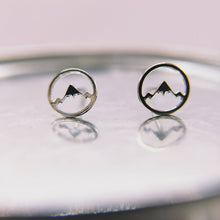 Load image into Gallery viewer, Mountainscape stud earrings