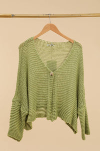 Oversized Cotton Knit Cardigan I