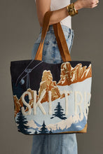 Load image into Gallery viewer, Dk. Blue Ski Trip Scene Tote