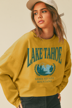 Load image into Gallery viewer, Lake Tahoe Sierra Nevada Mountains Short Cropped Sweatshirt