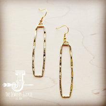 Load image into Gallery viewer, Golden Rectangle Handcrafted Dangle Earrings