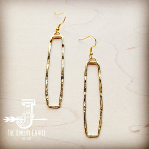 Golden Rectangle Handcrafted Dangle Earrings