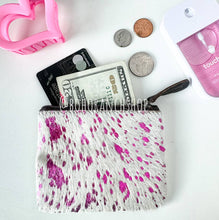 Load image into Gallery viewer, Western Cowhide Zip Pouch