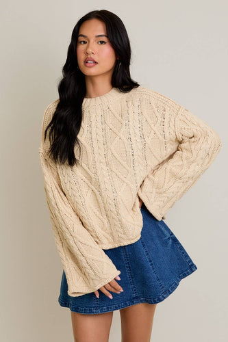DARCY OVERSIZED CABLE KNIT SWEATER