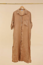 Load image into Gallery viewer, Long Italian LinenShirt Dress - 100% linen