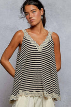 Load image into Gallery viewer, Black Lace Tank Top